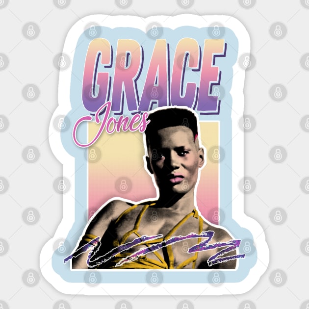 Grace Jones /// 80s Styled Aesthetic Tribute Art Sticker by DankFutura